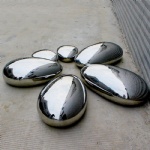 Stainless steel sculpture pebbles